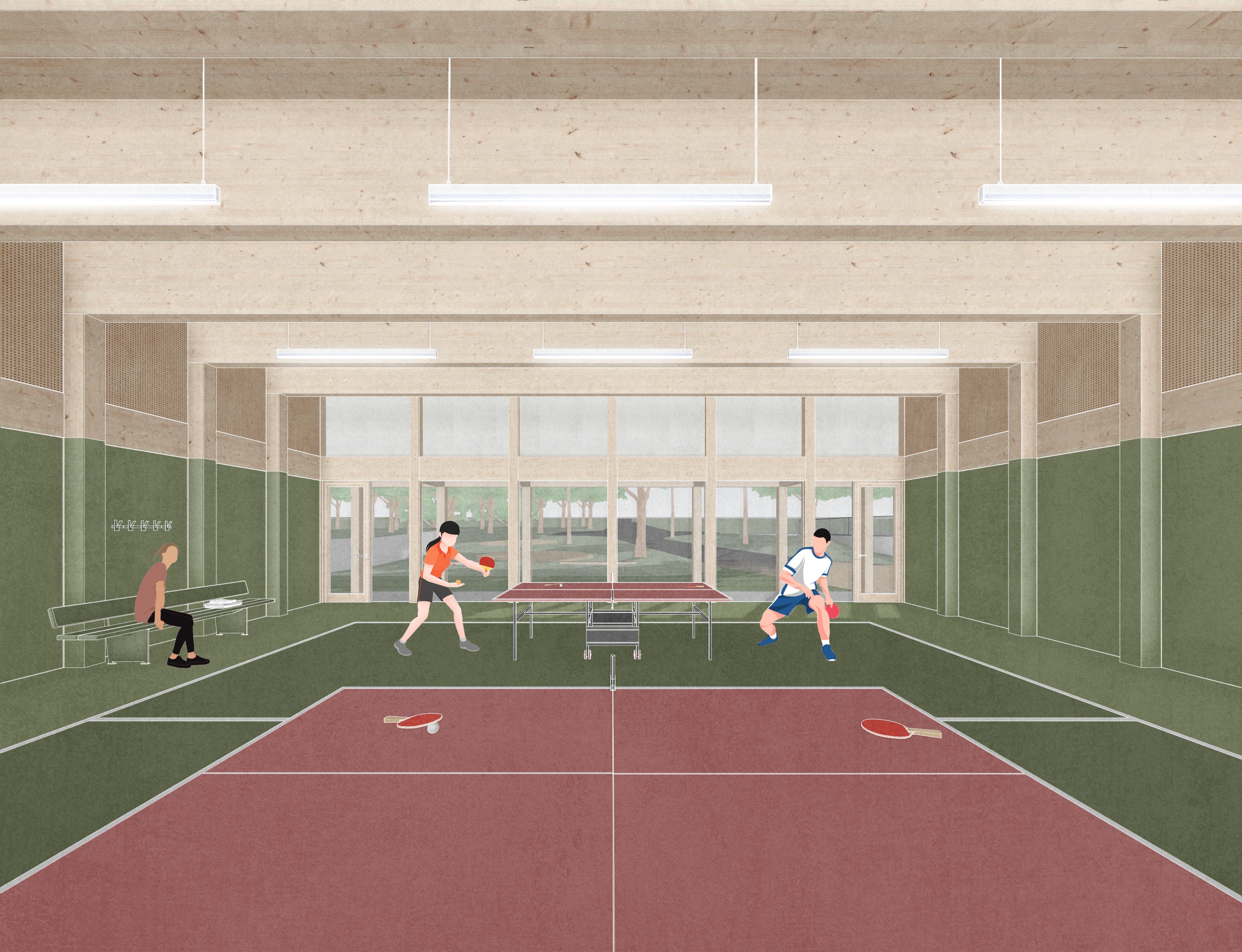 Sportovní pavilon v areálu Zdraví - 2