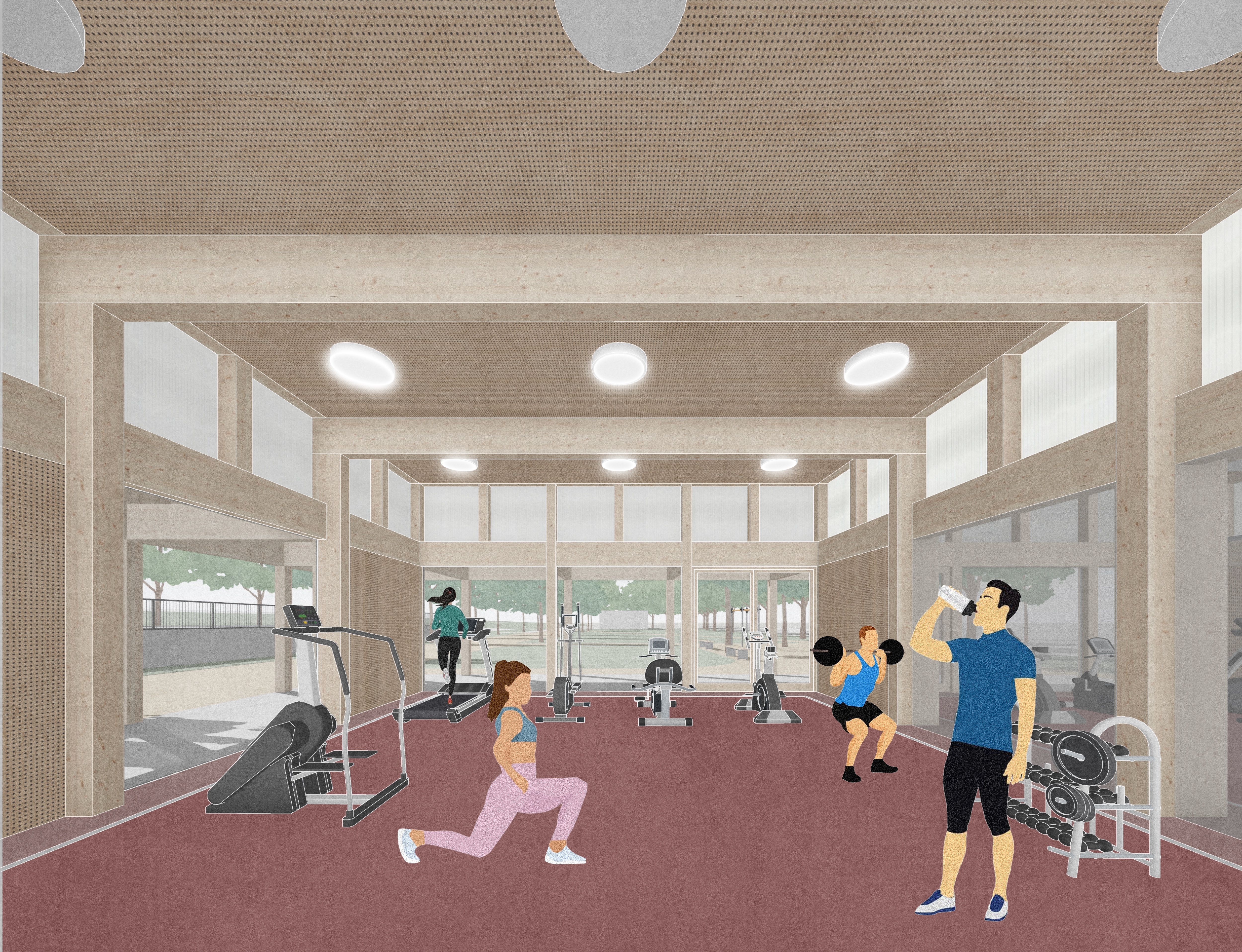 Sportovní pavilon v areálu Zdraví - 3